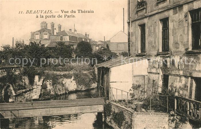 Beauvais 60 Vue du Therain a la porte de Paris