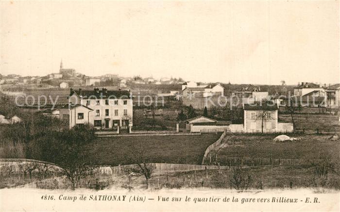 Camp de Sathonay Vue sur le quartier de la gare vers Rillieux