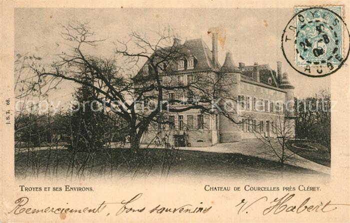 Troyes Aube Chateau de Courcelles pres Clerey