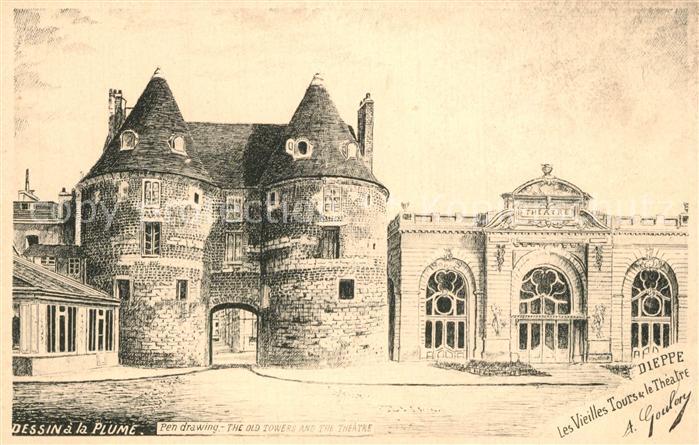 Dieppe 76 Les Vieilles Tours et le Theatre
