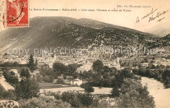 Mollans Cote ouest l’Ouveze et route de Nyons