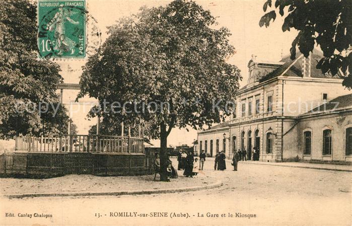Romilly-sur-Seine la Gare et le Kiosque