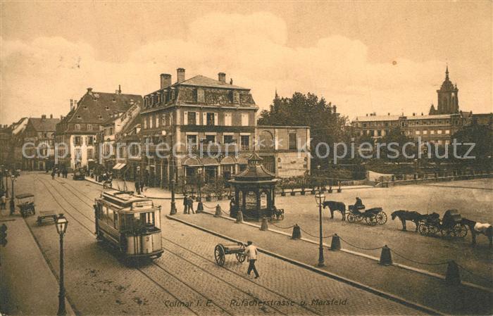 Colmar Haut Rhin Elsass Rufacherstrasse und Marsfeld