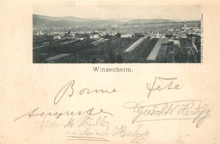 Winzenheim Wintzenheim Elsass Panorama