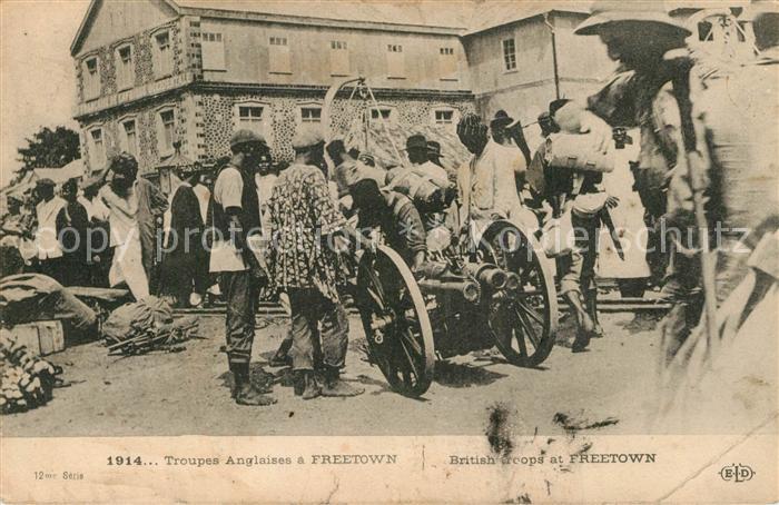 Freetown Sierra Leone Troups Anglaises a Freetown 1914