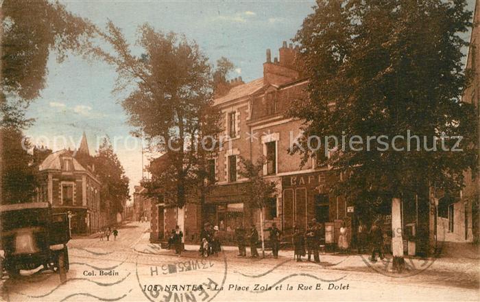 Nantes Loire Atlantique La Place Zola et la Rue E Dolet