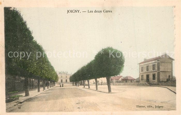 Joigny Yonne Les deux gares Bahnhöfe