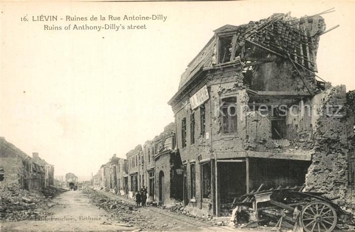 Lievin Ruines de la Rue Antoine Dilly Grande Guerre Truemmer 1. Weltkrieg