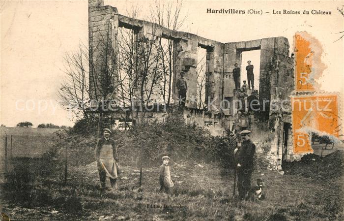 Hardivillers Ruines du Chateau Grande Guerre Truemmer 1. Weltkrieg