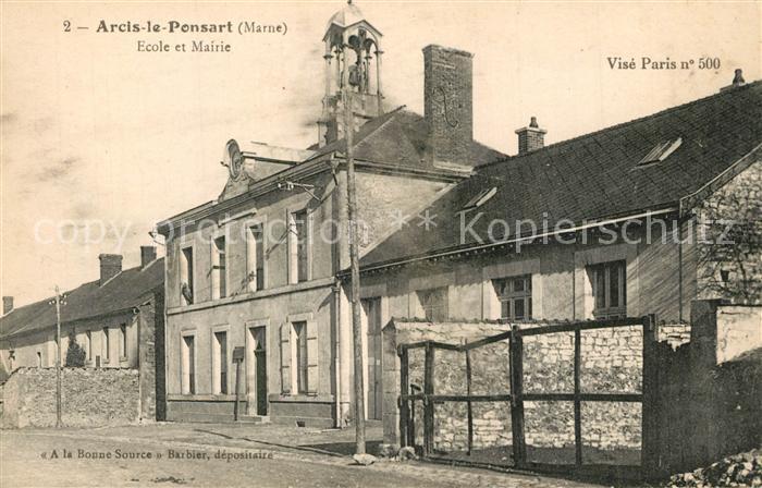 Arcis-le-Ponsart Ecole et Mairie