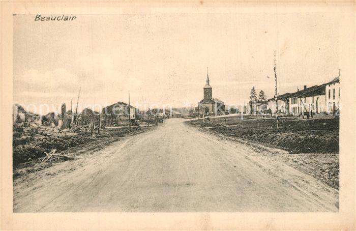 Beauclair Vue d ensemble du village détruit Ruines Grande Guerre Truemmer 1. Wel