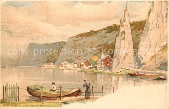 Roche a Bayard Küstenpanorama Künstlerkarte