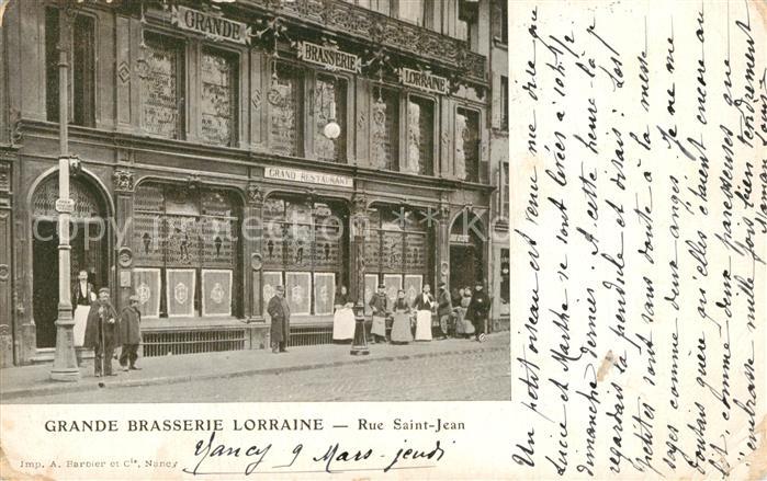 Nancy Lothringen Grande Brasserie Lorraine Rue Saint Jean