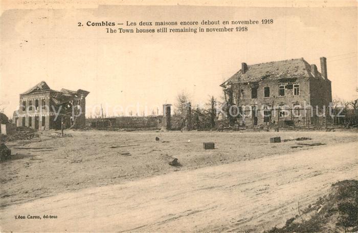 Combles Deux maisons encore debout en Novembre 1918 Grande Guerre Truemmer 1. We