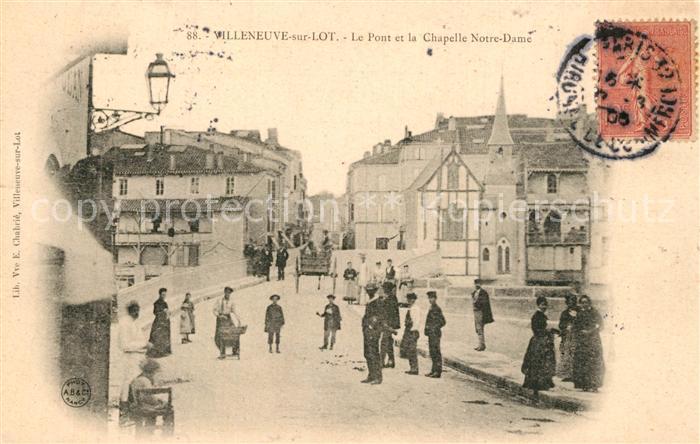 Villeneuve-sur-Lot Pont et Chapelle Notre Dame