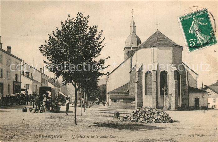Gerardmer Vosges Eglise et la Grande Rue