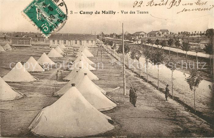 Camp de Mailly Vue des tentes
