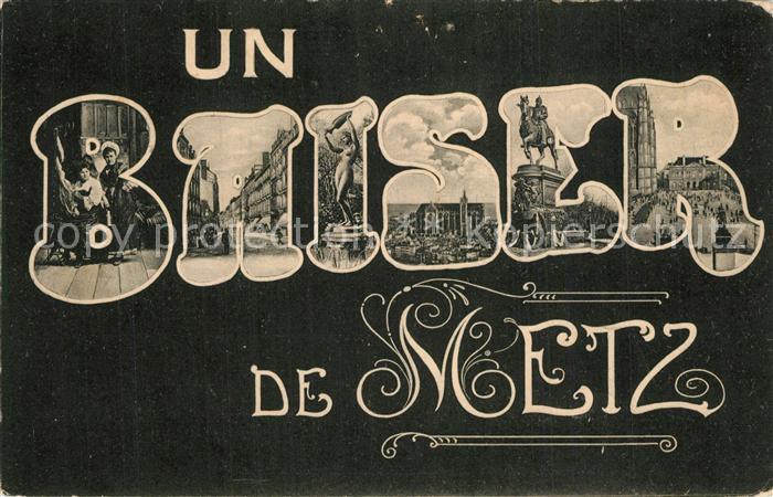 Metz  57 Moselle Un baiser de la ville