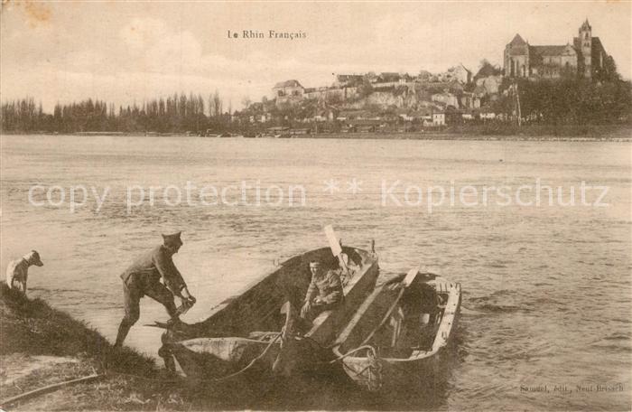 Breisach Rhein Aux bords du Rhin Francais vue sur Vieux Brisach Cathedrale Muens