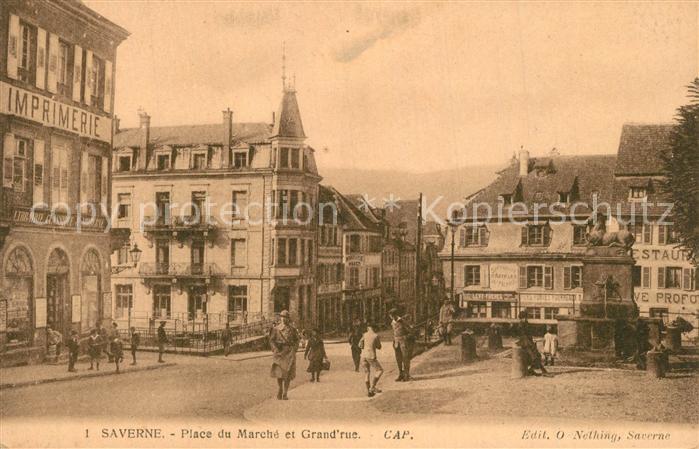 Saverne Bas Rhin Alsace Place de Marche Grand Rue