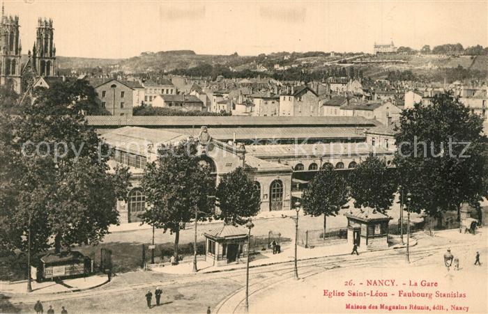 Nancy Lothringen La Gare Eglise Saint Leon Faubourg Stan