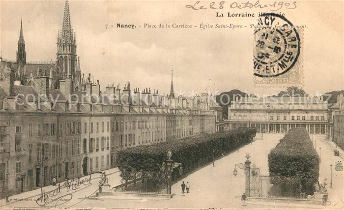 Nancy Lothringen Place de la Carriere Eglise Saint Epvre Palais du Government