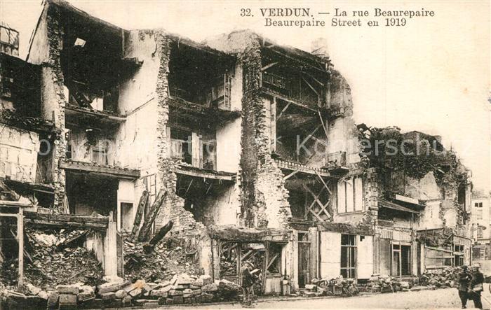Verdun Meuse La rue Beaurepaire