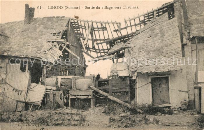 Lihons Kriegszerstoerungen 1. Weltkrieg