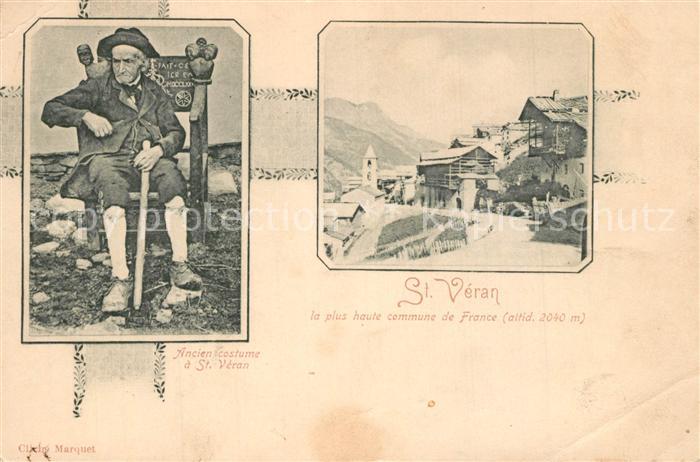 Saint-Veran Tracht Ortsansicht