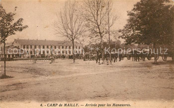Camp de Mailly Arrivee pour les Manaeuvres
