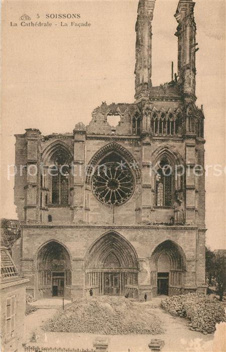 Soissons Aisne Cathedrale Ruines