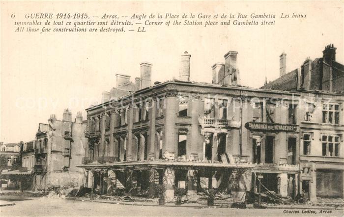 Arras Pas-de-Calais Angle de la Place de la Gare Rue Gambet
