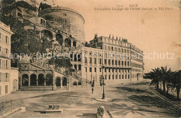 Nice Alpes Maritimes L'escalier Lesage de l_Hotel Suisse