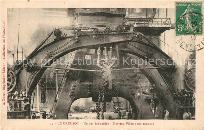 Le Creusot Saone-et-Loire Usines Schneider Marteau Pilon