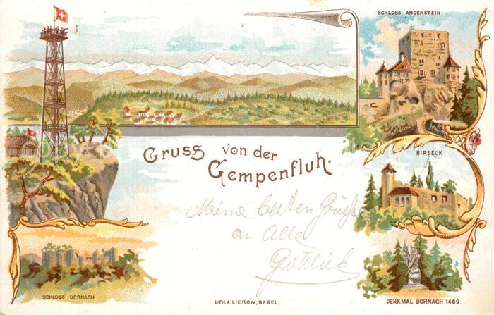 Gempenfluh Schloss Angenstein Birseck Denkmal Dornah 1499 Schloss Dornach