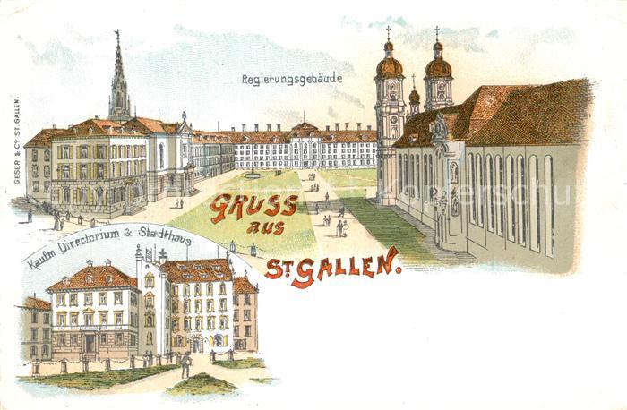 St Gallen SG Regierungsgebaeude Kaufmaennisches Directorium Stadthaus