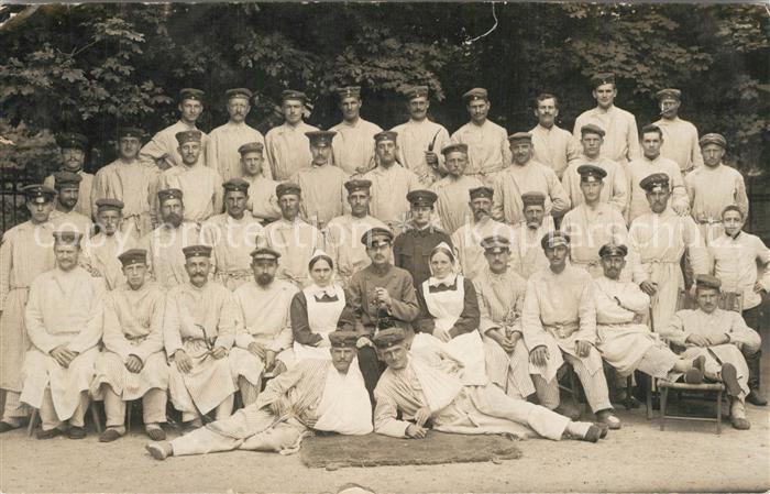 Gleiwitz Oberschlesien Lazarett Gruppenfoto