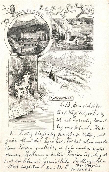 Waeggithal Flaeschenloch Quelle Kirche Schienberg Bockmattli Zindelspitz