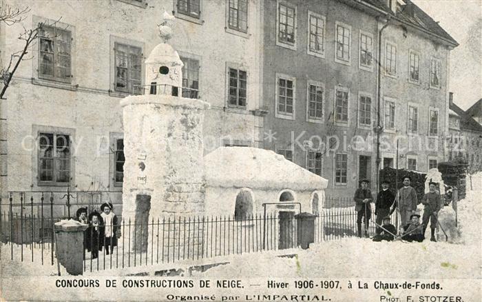 Chaux-de-Fonds La Concours de Constructions de Neige
