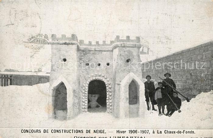 Chaux-de-Fonds La Concours de Constructions de Neige Winterlandschaft
