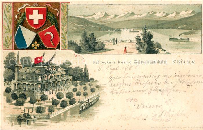 Zuerichhorn ZH Restaurant Kasing Wappen Anlegestelle