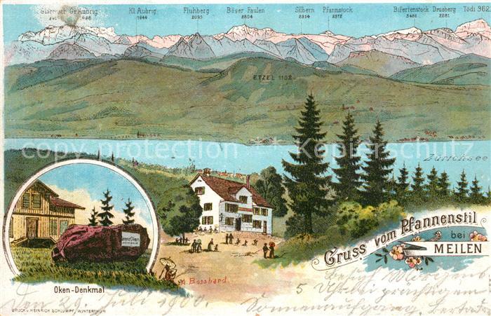 Pfannenstiel Staefa Oken-Denkmal Zuerichsee Bergpanorama