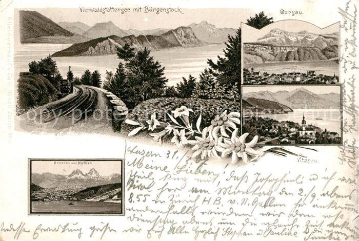 Luzern LU Vierwaldstaettersee Buergenstock Gersau