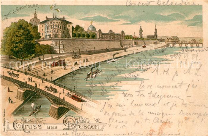 DRESDEN Elbe Koenigliches Belvedere