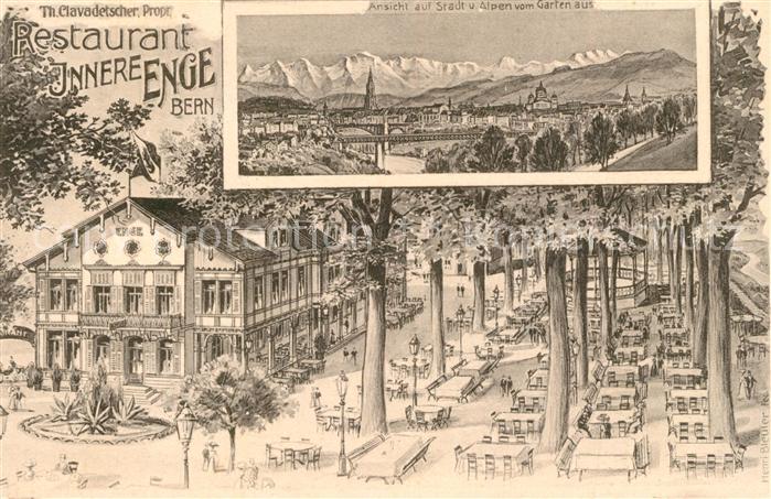 Bern BE Restaurant Innere Enge Panorama