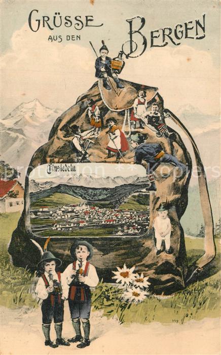 Einsiedeln SZ Panorama Musik spielende Kinder