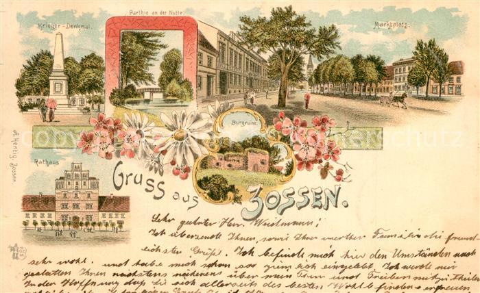 Zossen Brandenburg Kriegerdenkmal Marktplatz Rathaus