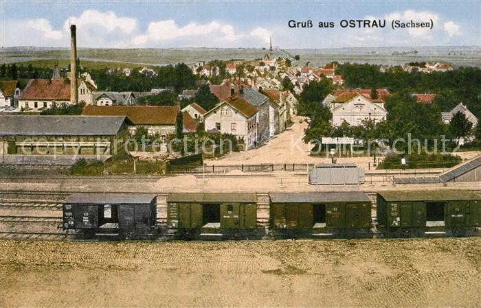 Ostrau Sachsen Panorama Eisenbahn