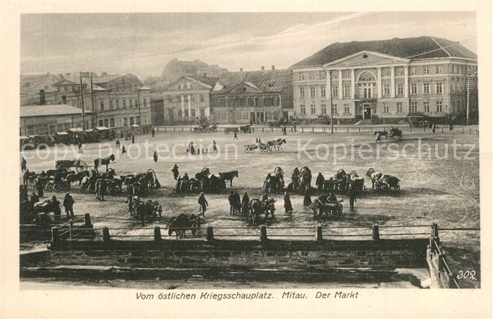 Mitau Kriegsschauplatz Markt