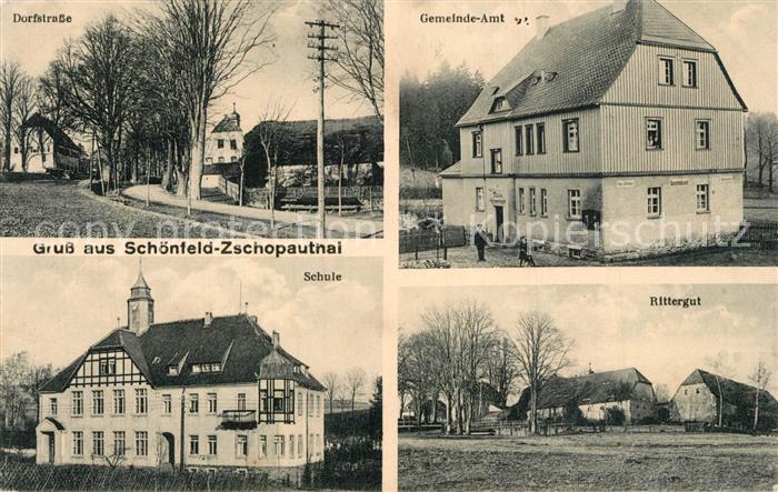 Schoenfeld Wiesenbad Dorfstrasse Gemeindeamt Schule Rittergut